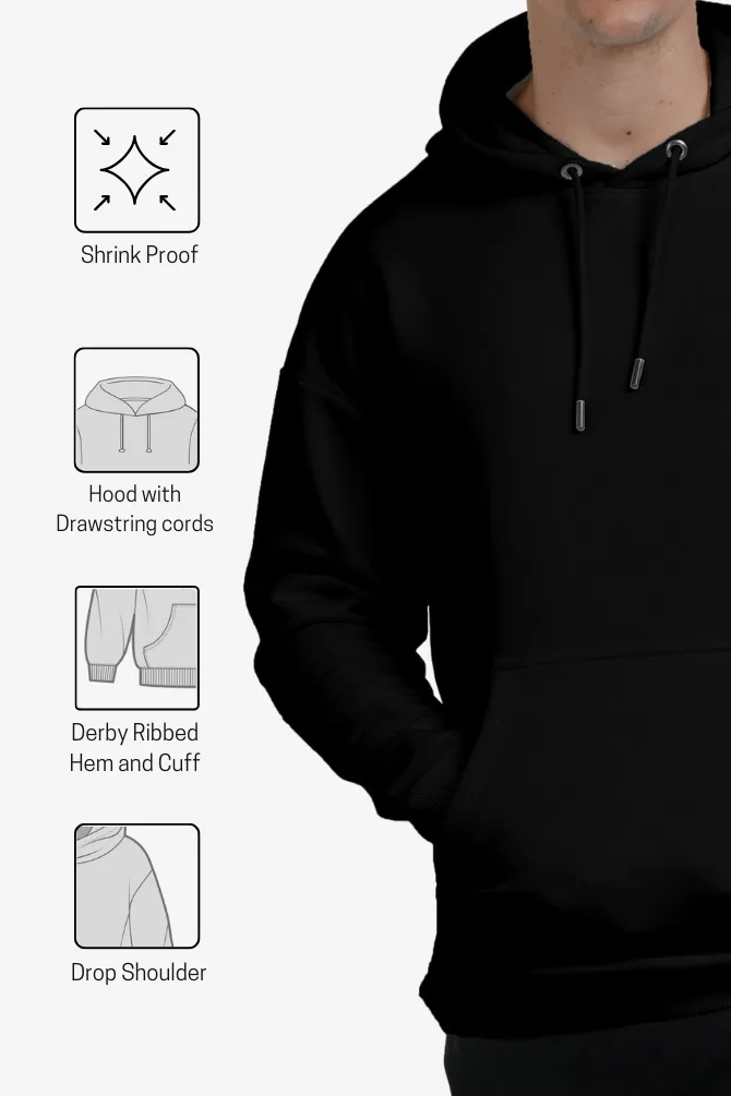 Black Oversized Hoodie for men