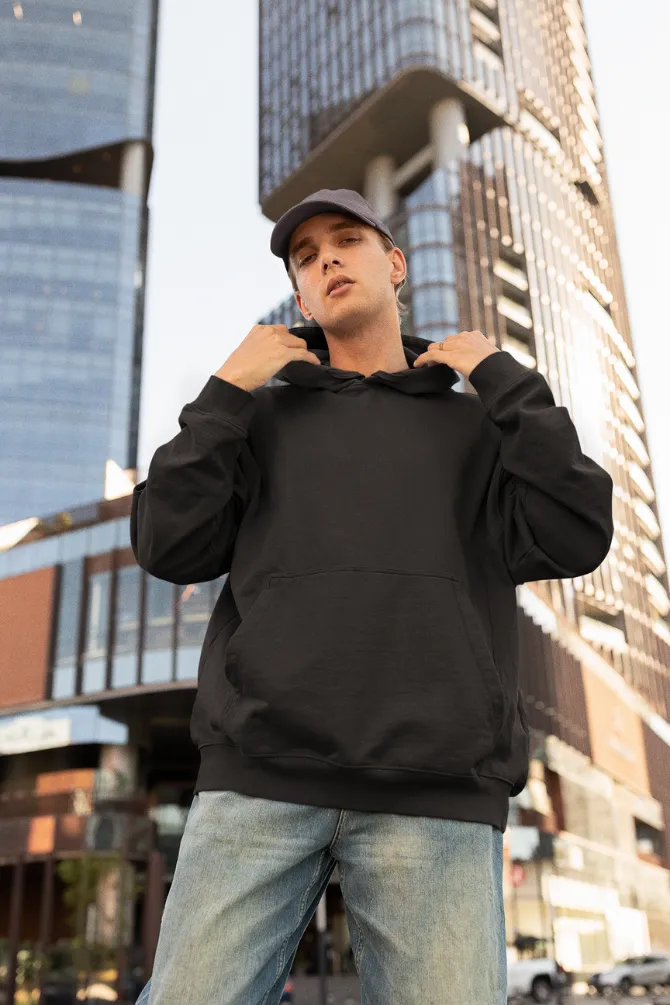 Black Oversized Hoodie for men