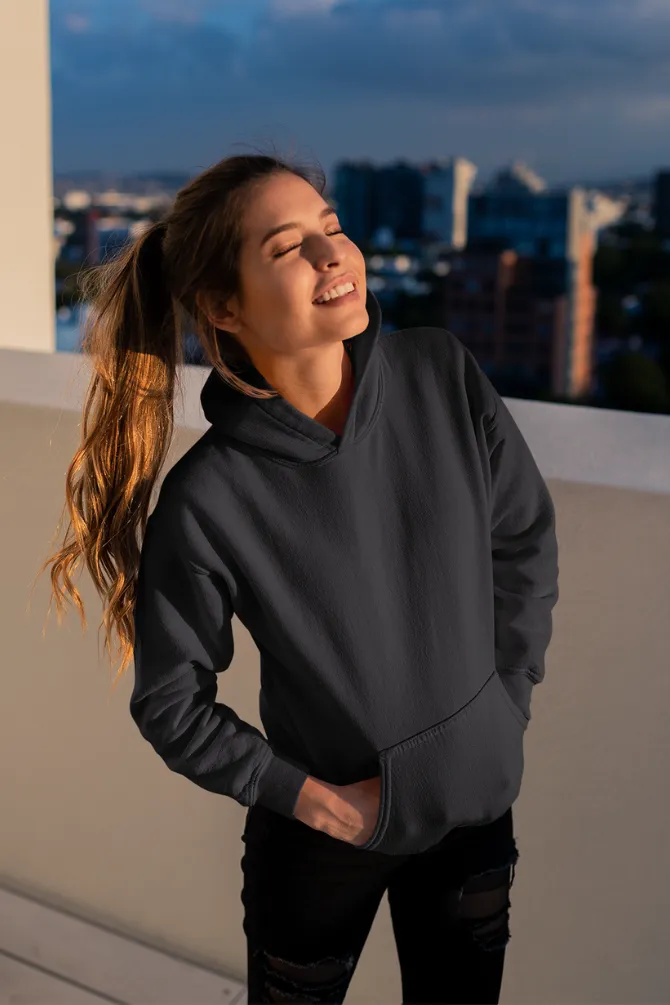 Black Oversized Hoodie for women