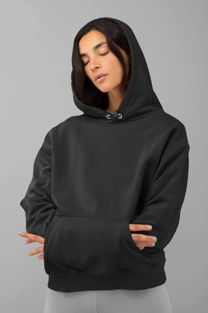 Black Oversized Hoodie for women