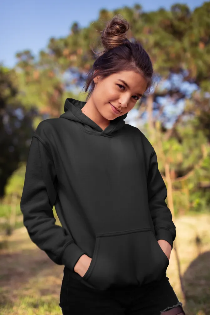 Black Oversized Hoodie for women