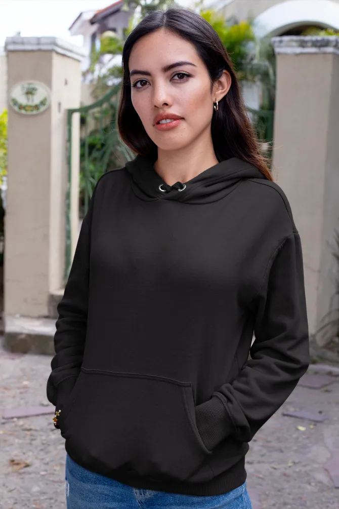 Black Oversized Hoodie for women