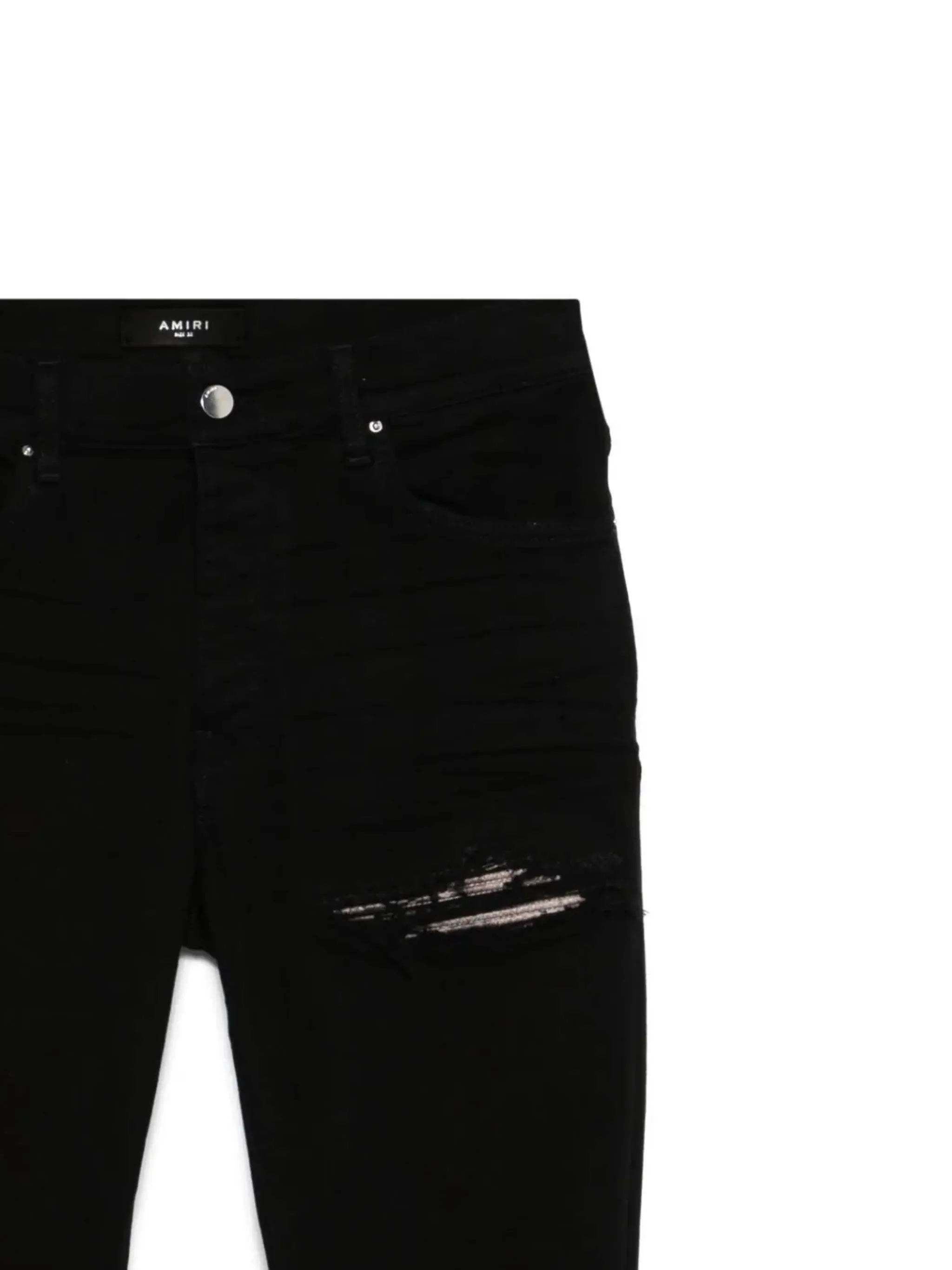 Black Stretch Denim Ripped Skinny Jeans