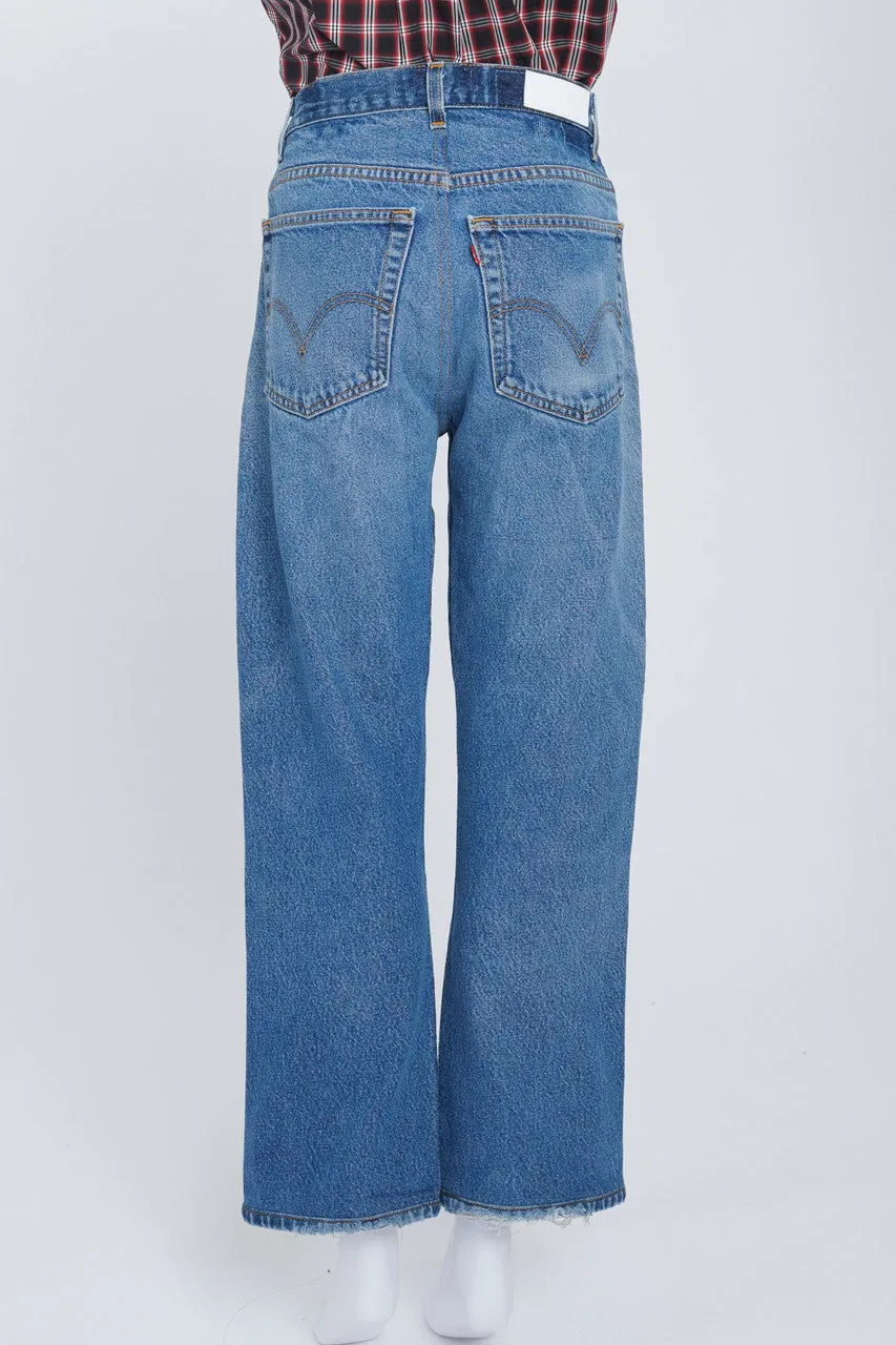 Blue 70s Loose Flare Jeans