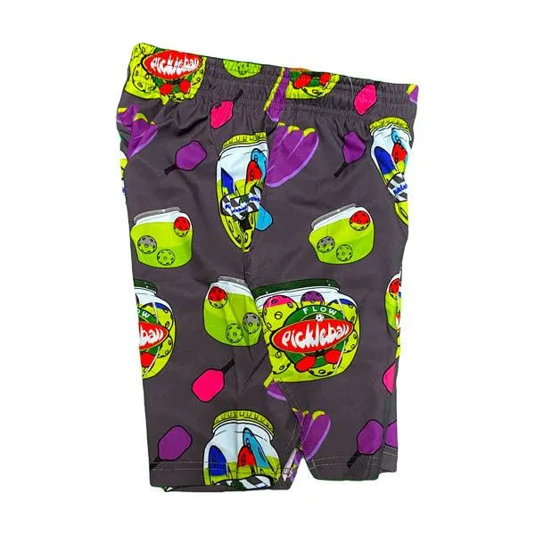 Boys Black & Multi Pickleball Jar Short