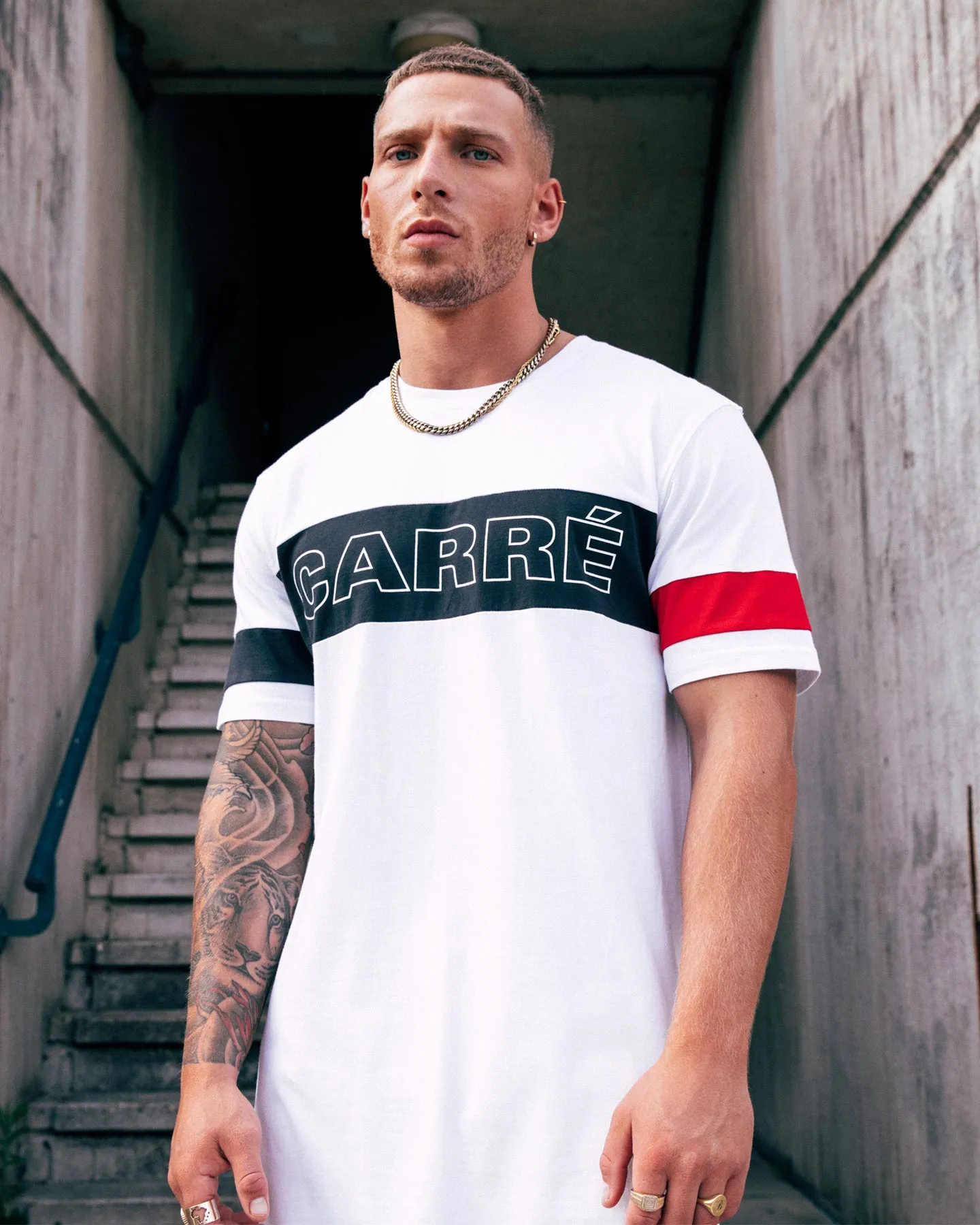 Carré Panneau Short Sleeve T-Shirt White