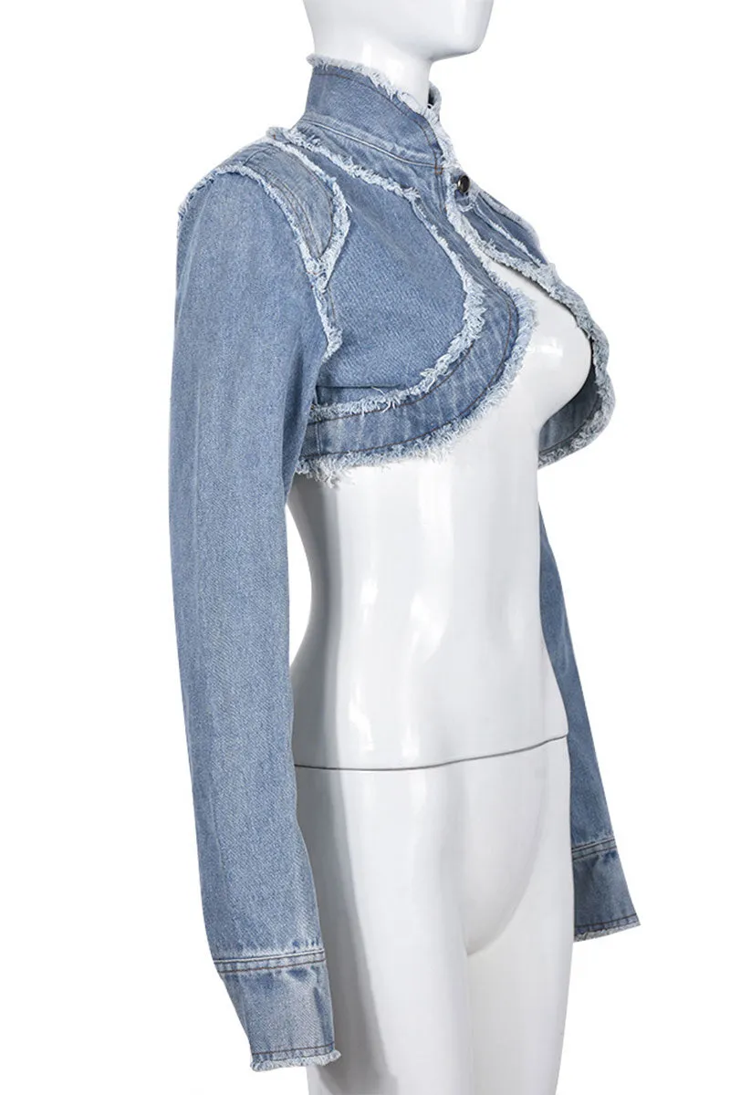 CG0393 Denim Shrug Jacket