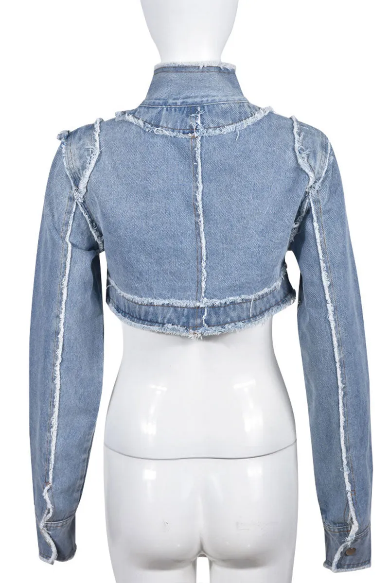 CG0393 Denim Shrug Jacket