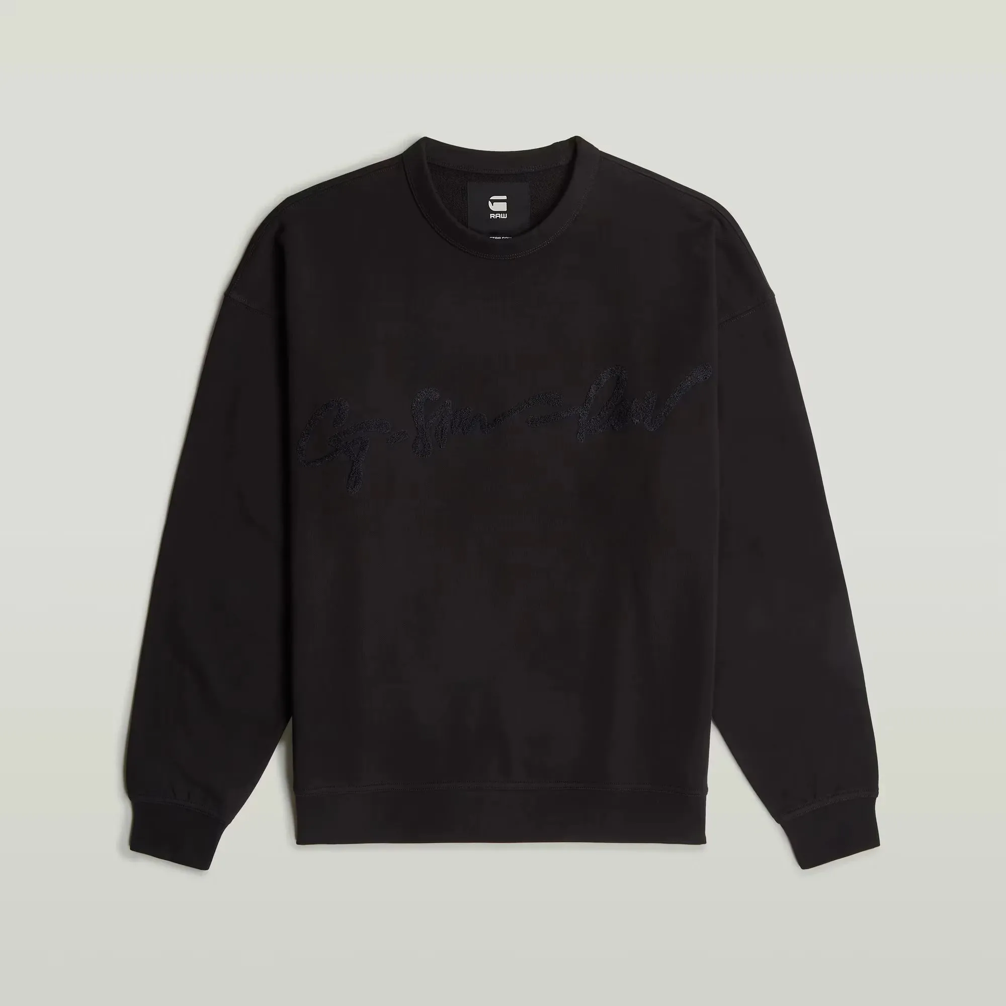 Chenille G-Script Loose Sweater (Black) - D25134-D257-6484