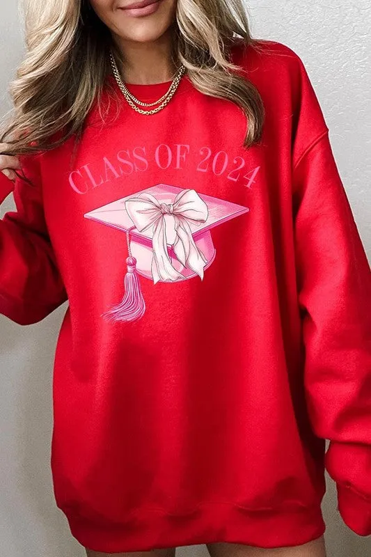 Coquette Class of 2024 Graphic Fleece Sweatshirts