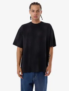 Cortex Worn Box Fit Oversize Tee - Faded Black