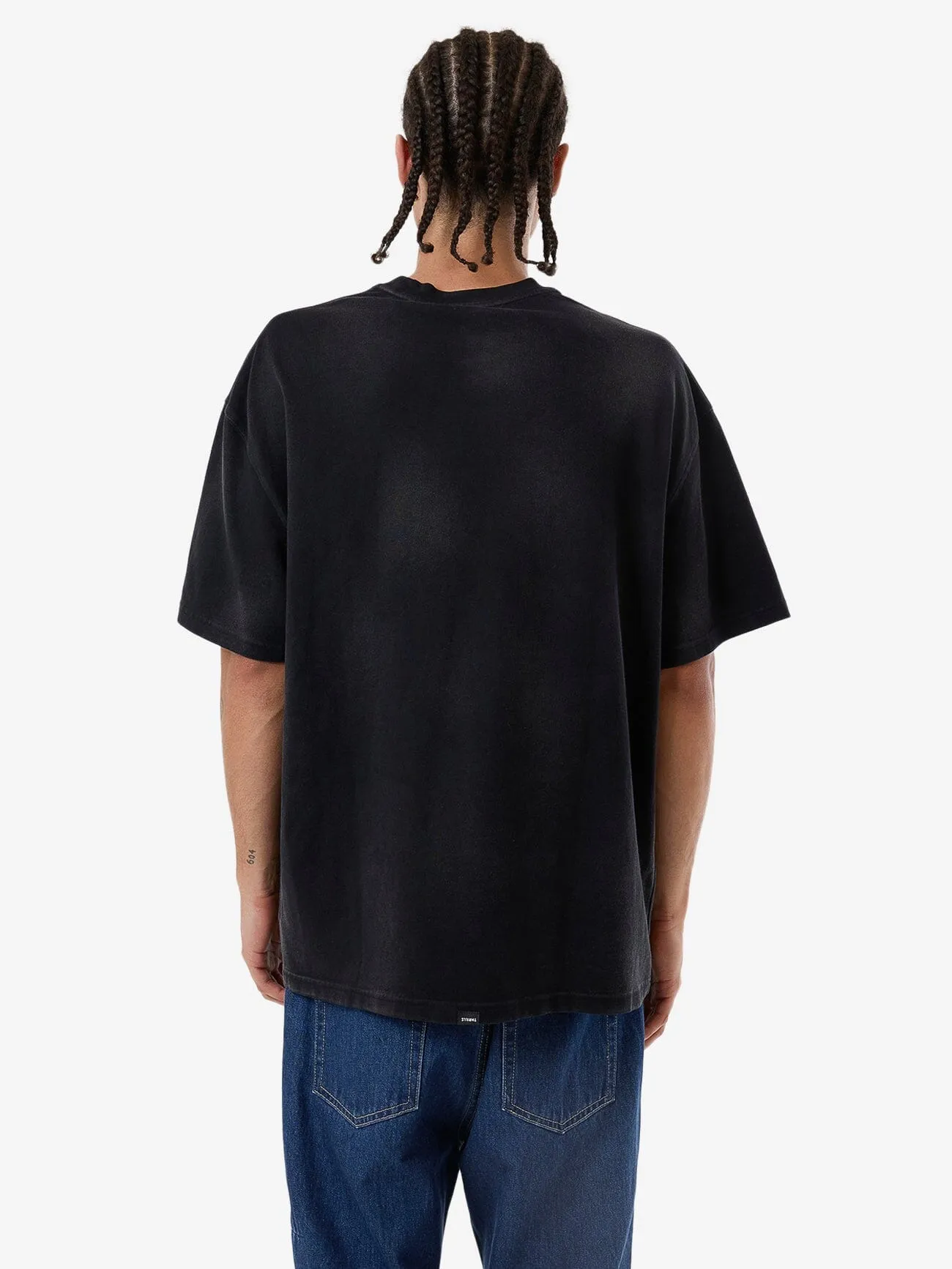 Cortex Worn Box Fit Oversize Tee - Faded Black