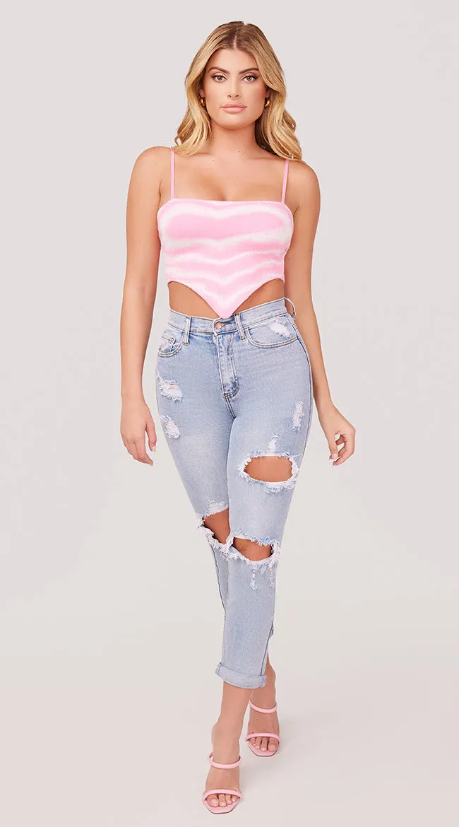 Distressed High Waisted Jeans