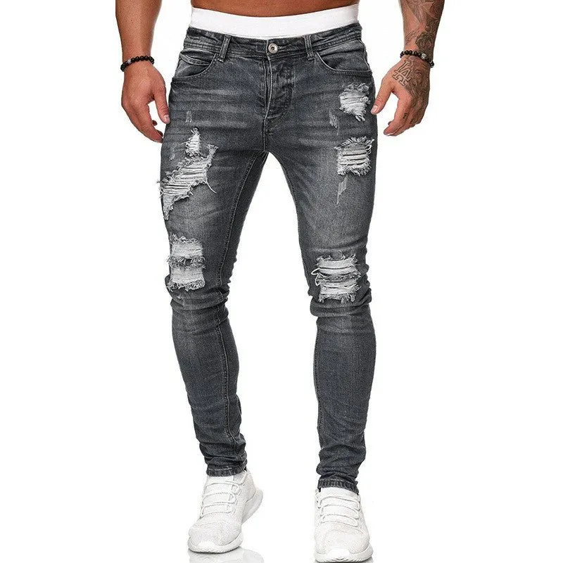 Fashion Jeans with ripped style