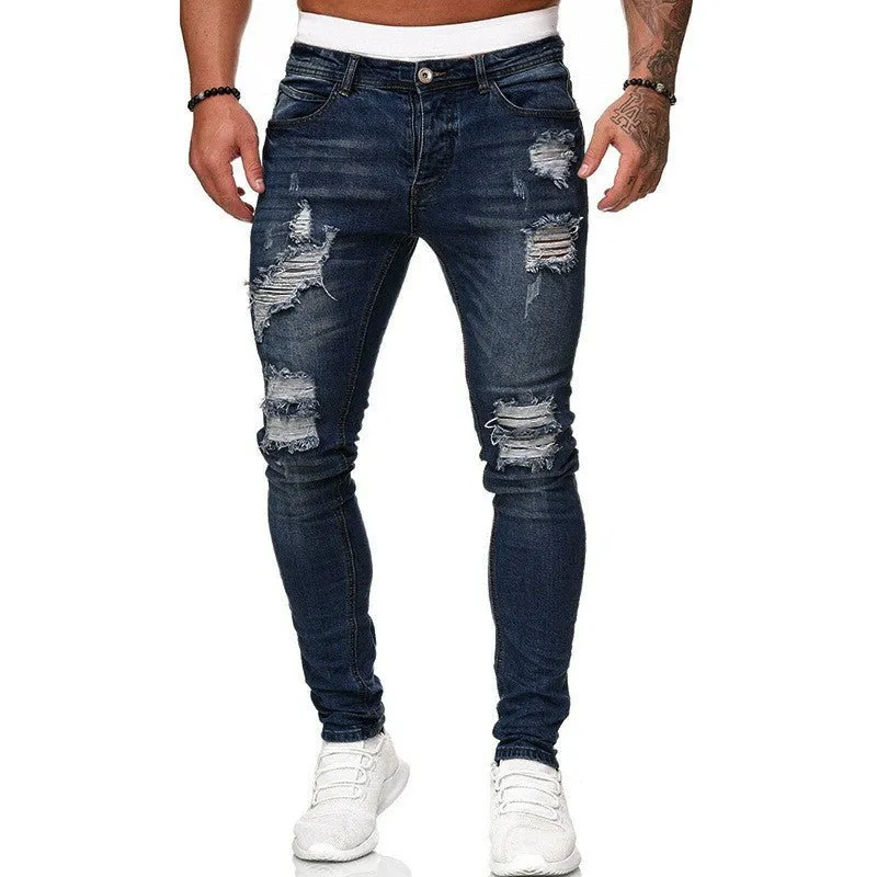 Fashion Jeans with ripped style