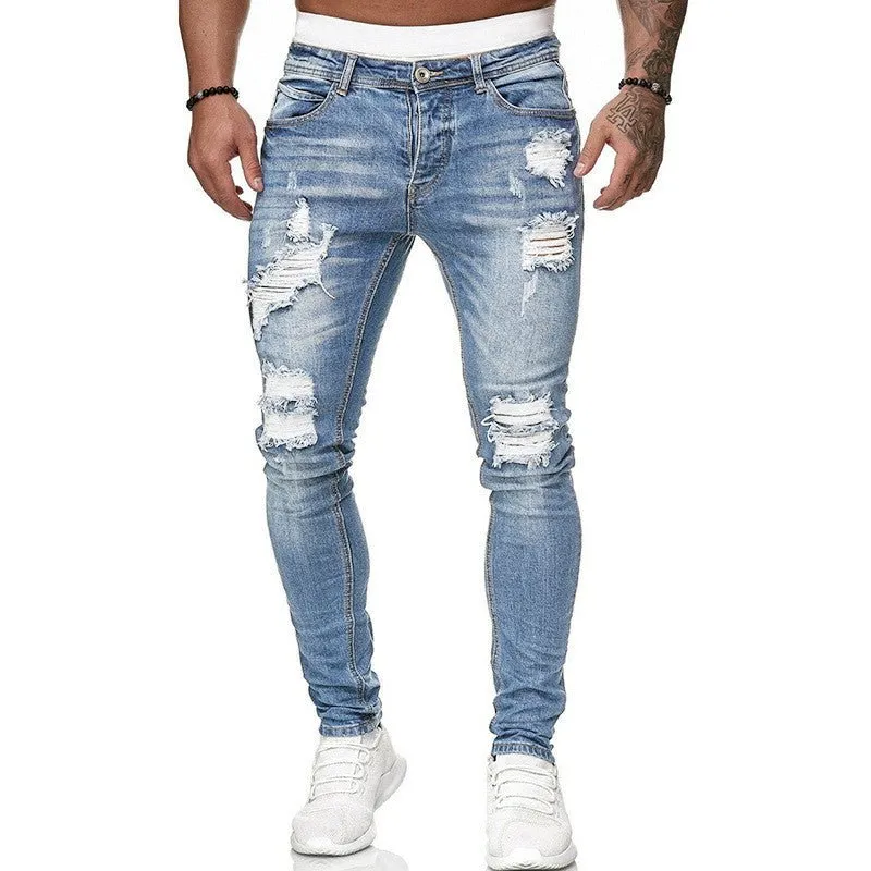 Fashion Jeans with ripped style