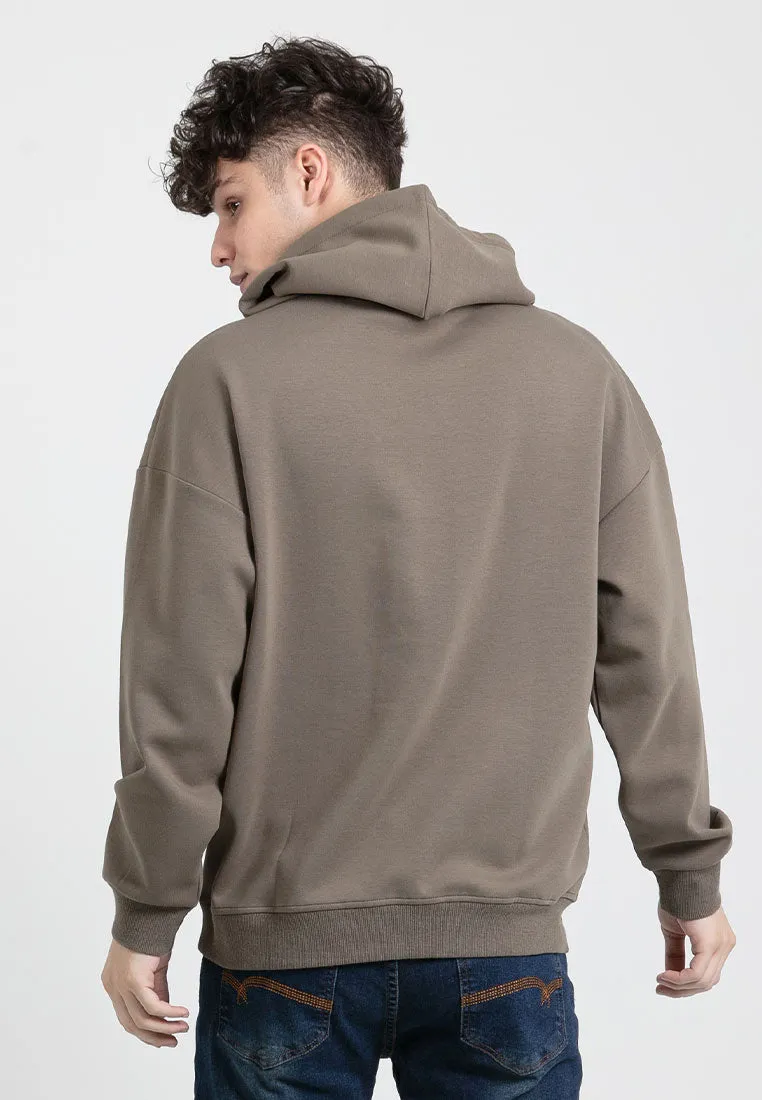 Forest Air-Cotton 260GSM Heavy Weight Cotton Oversized Hoodie Men Sweatshirt Jacket PullOver - 23900