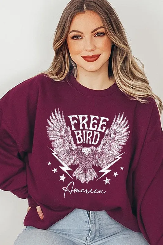 Free Bird America Graphic Fleece Sweatshirts