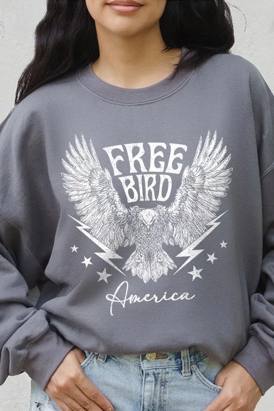 Free Bird America Graphic Fleece Sweatshirts