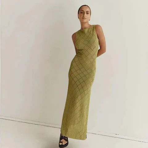 High Split Knitted Maxi Dress