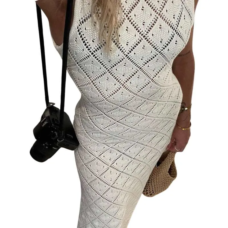 High Split Knitted Maxi Dress