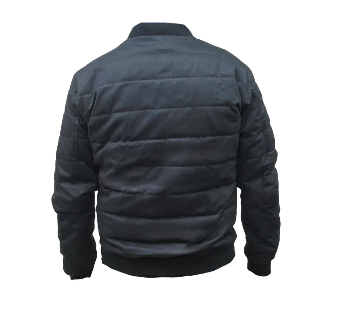 HoodLamb Men's Black Quilted Hemp Bomber #W18MQB NWT