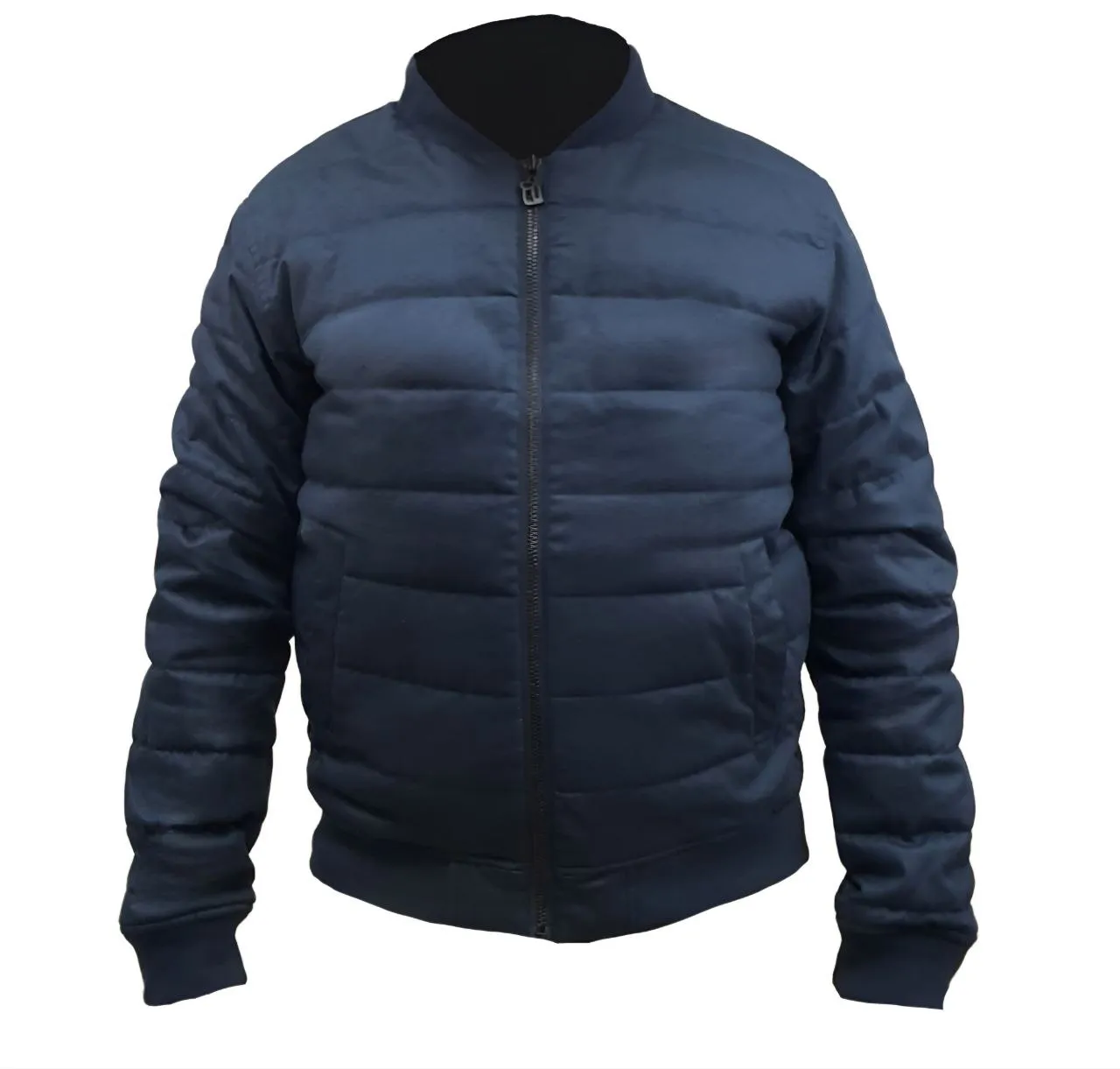 HoodLamb Men's Midnight Blue Quilted Bomber #W18MQB NWT