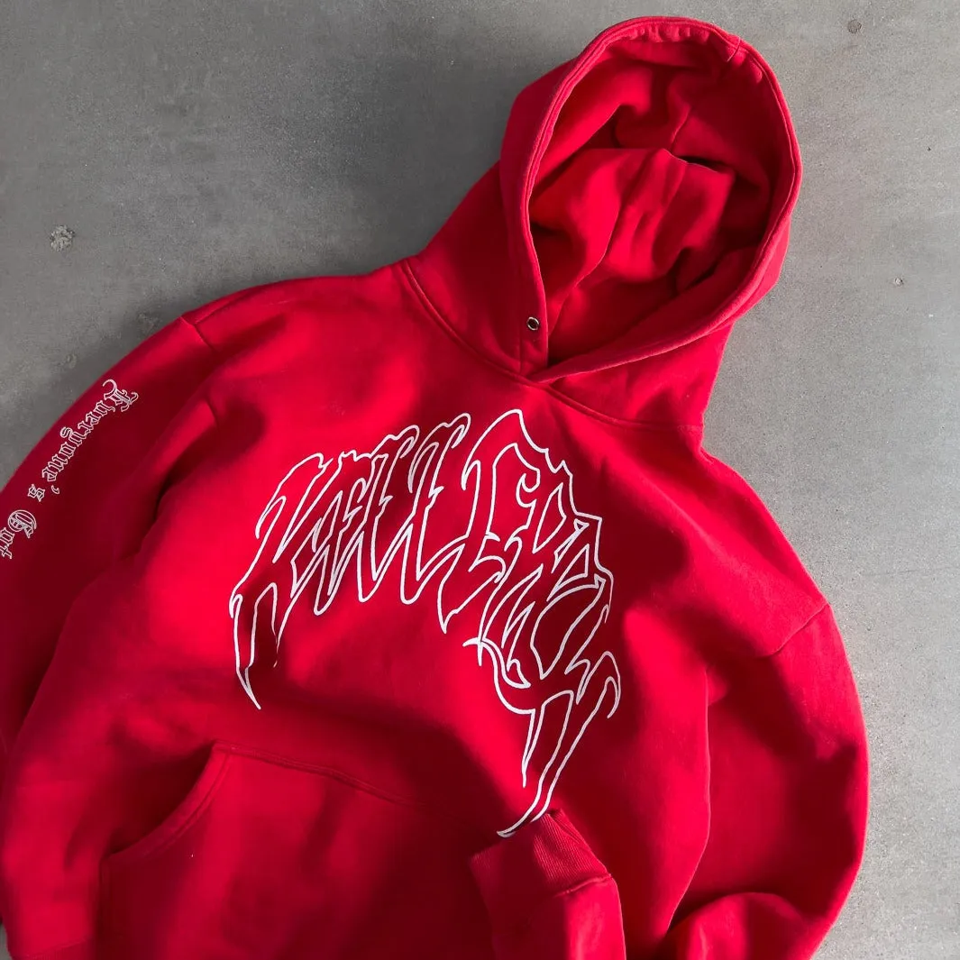 KILL CREW OVERSIZED LUX HOODIE - RED