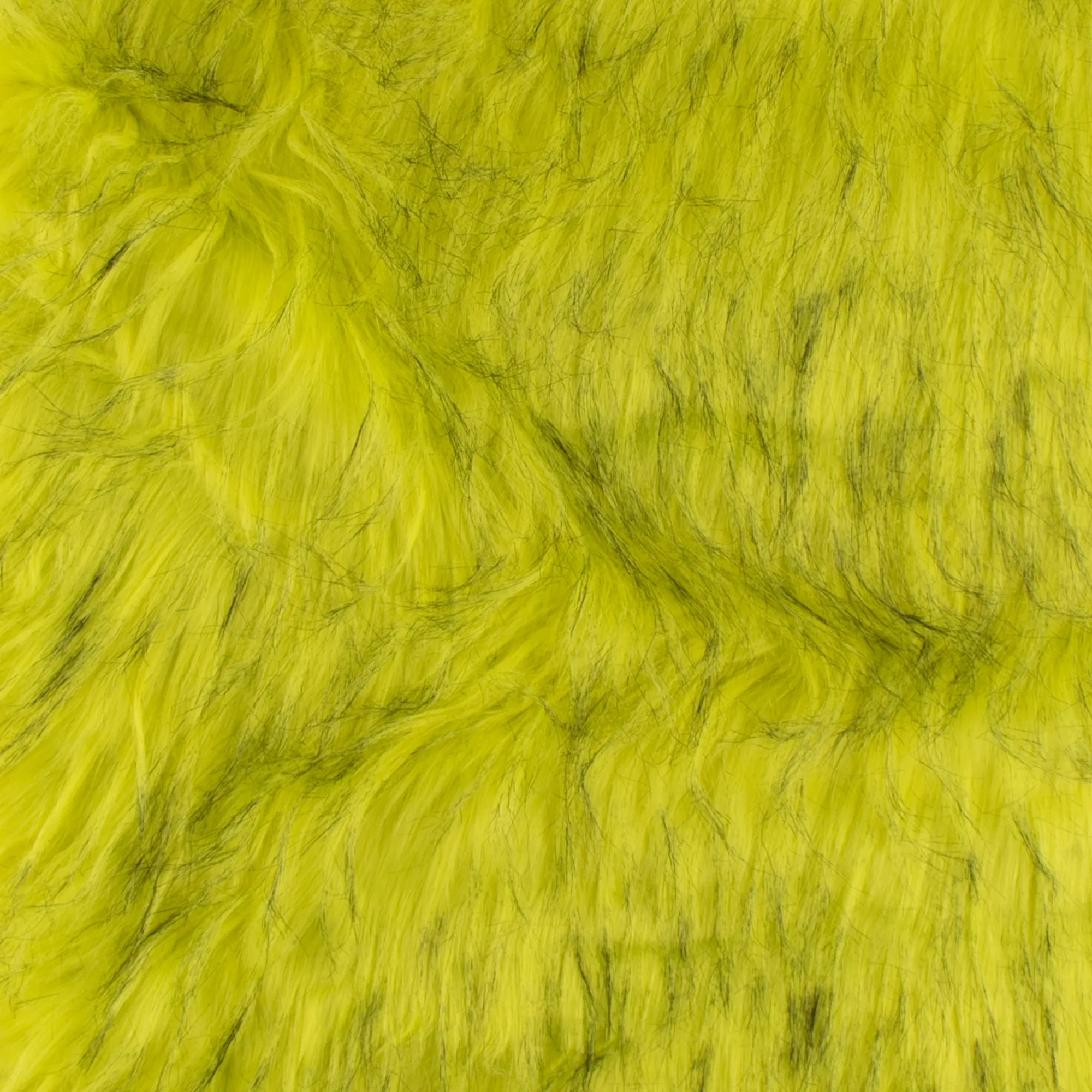 Luxury Faux Fur - Two tones - Lime / Black