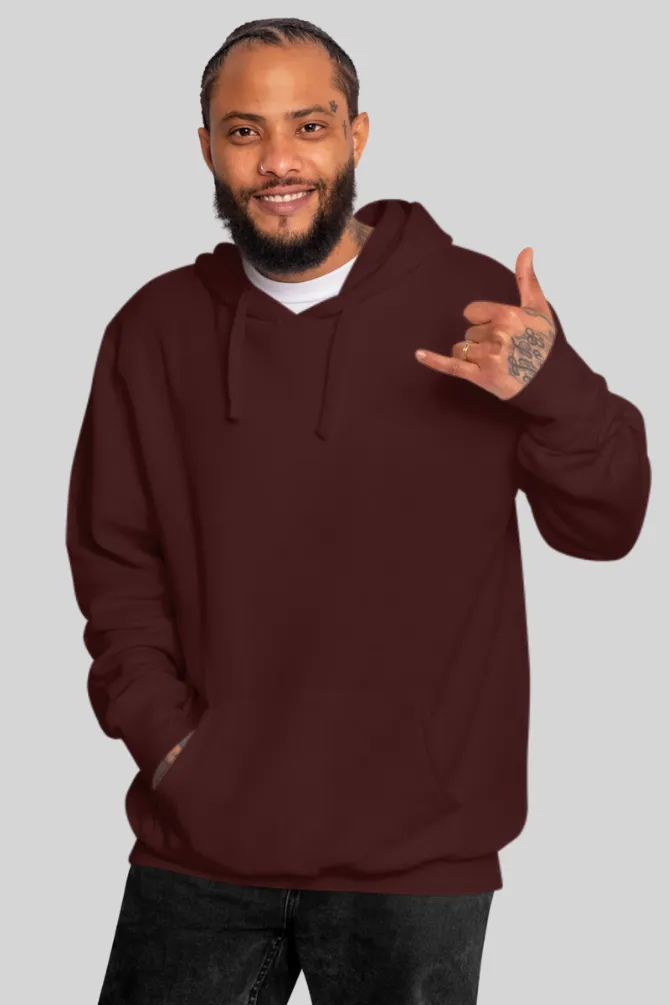 Maroon Oversized Hoodie for men