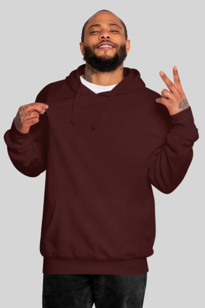 Maroon Oversized Hoodie for men