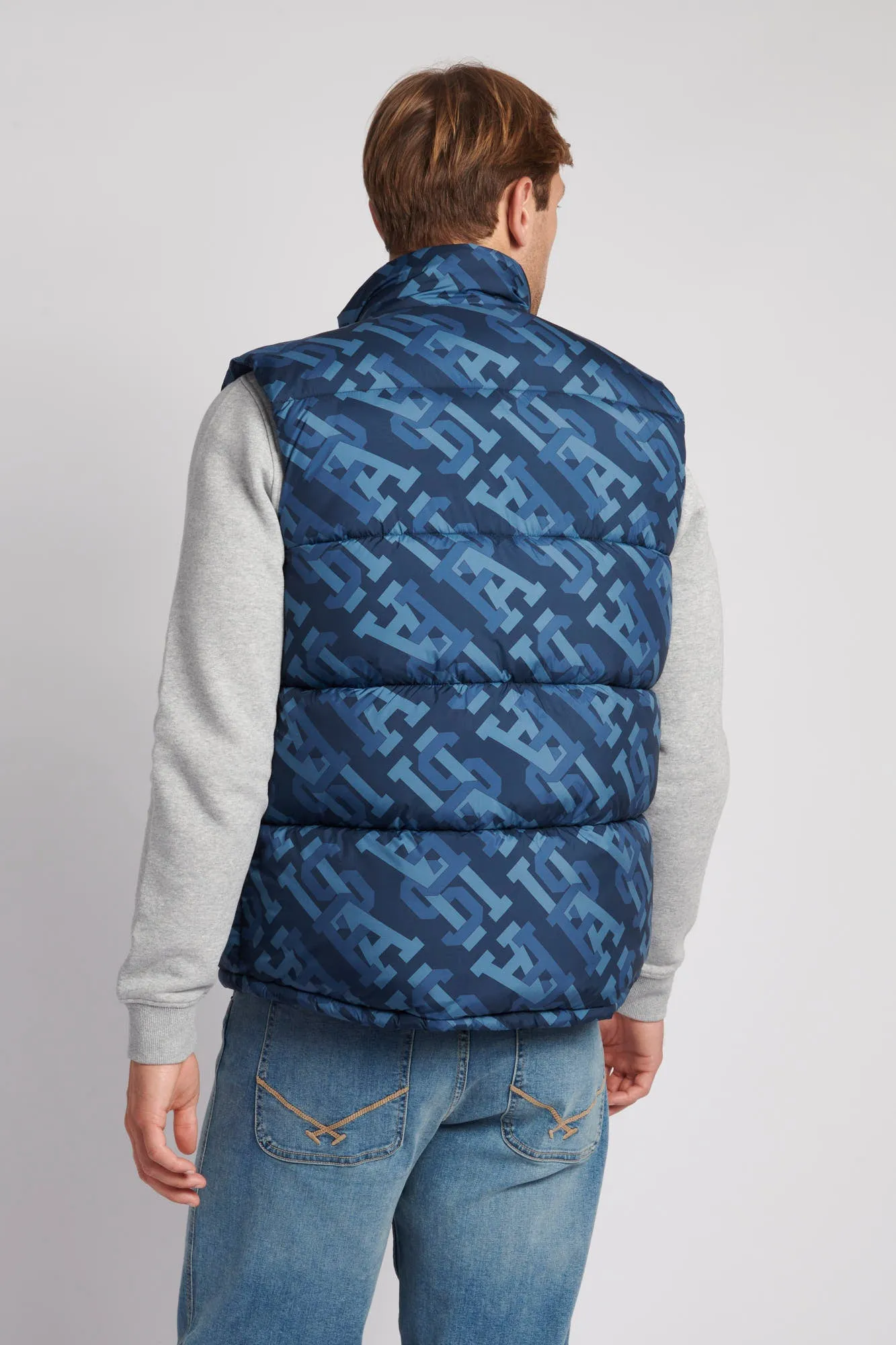 Mens Monogram Gilet in Navy Blue