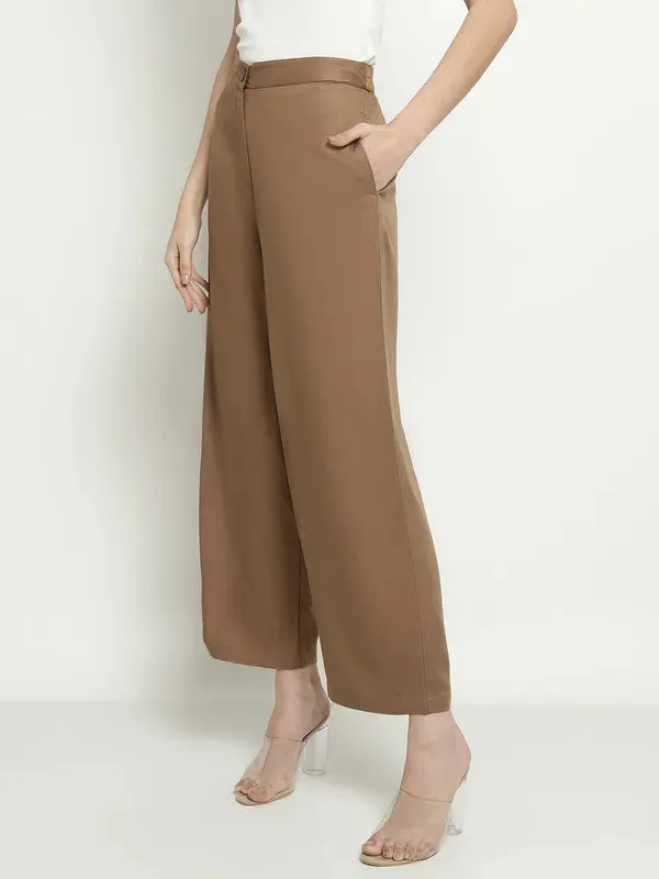 Mettle Women Loose Fit High-Rise Trousers