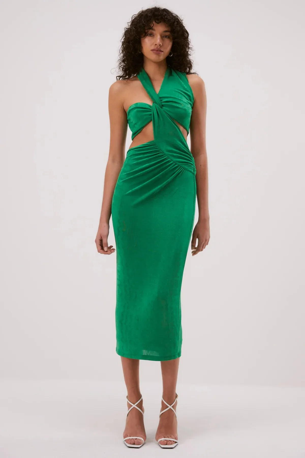 Misha GRACIELA SLINKY JERSEY MIDI DRESS