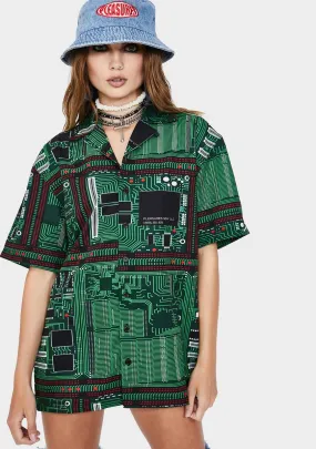 Motherboard Button Up Shirt