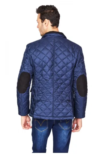 Navy Quilted Jacket