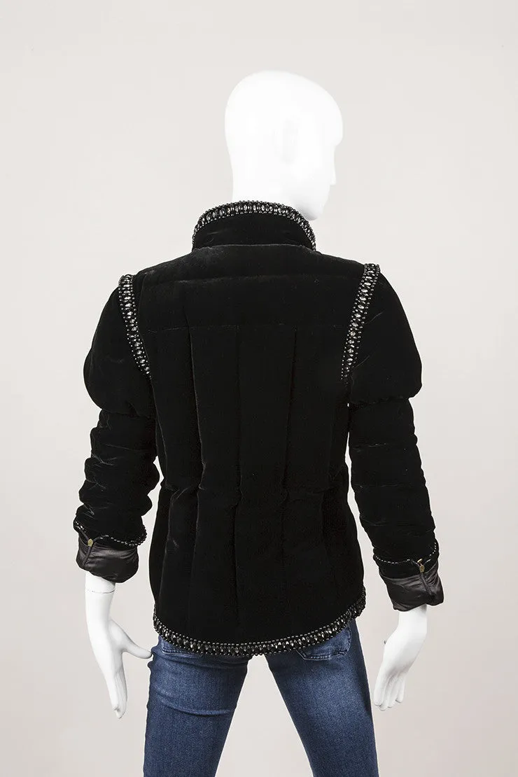 New With Tags Black Velvet Jacket With Removable Sleeves