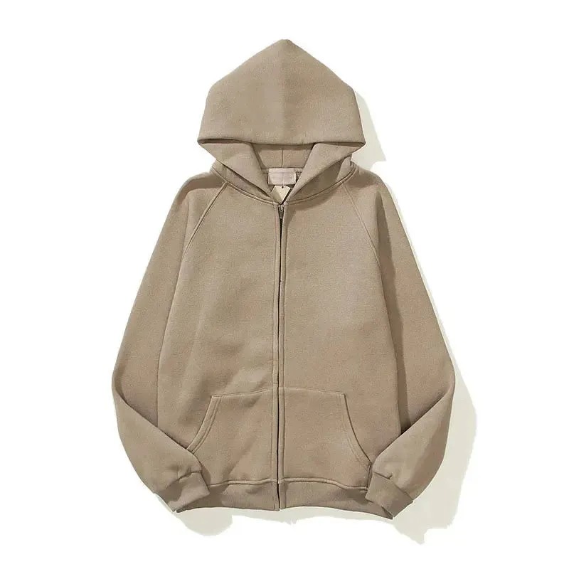 Oversized Casual Essential Zipper Hoodie