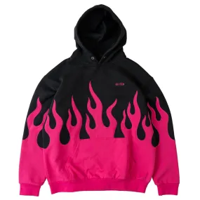 OVERSIZED PREMIUM HEATER HOODIE - BLACK / PINK