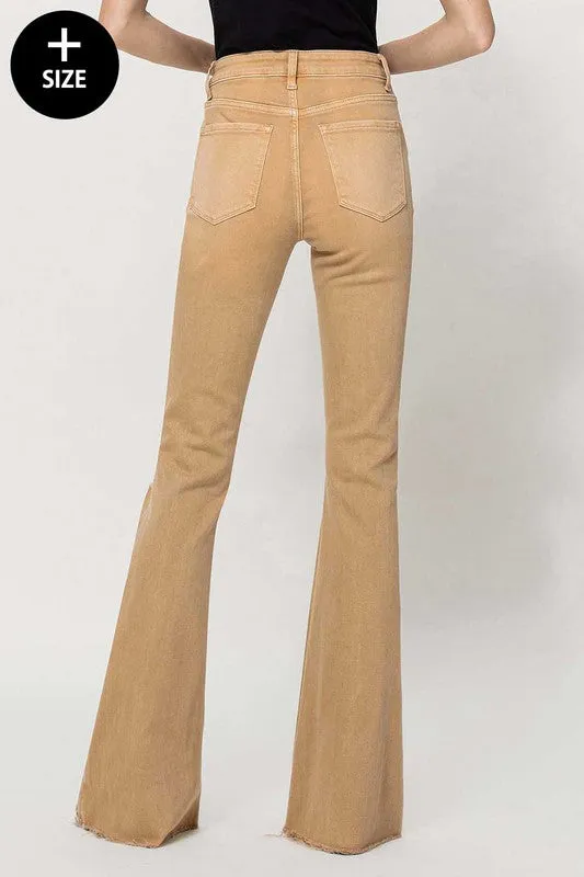 Plus Size High Rise Flare Jeans