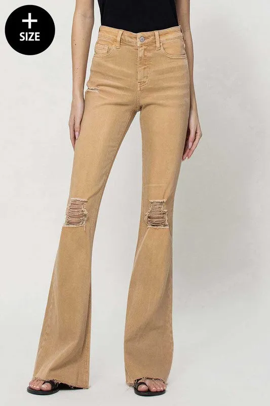 Plus Size High Rise Flare Jeans