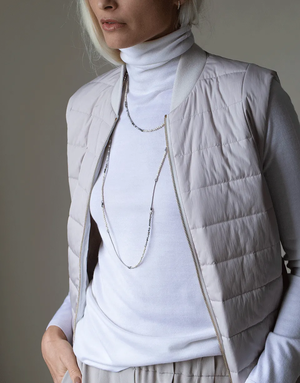 Reversible Quilted Taffeta Vest