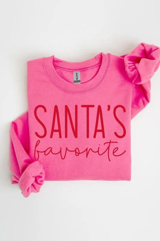 Santa's Favorite Graphic Fleece Sweatshirts