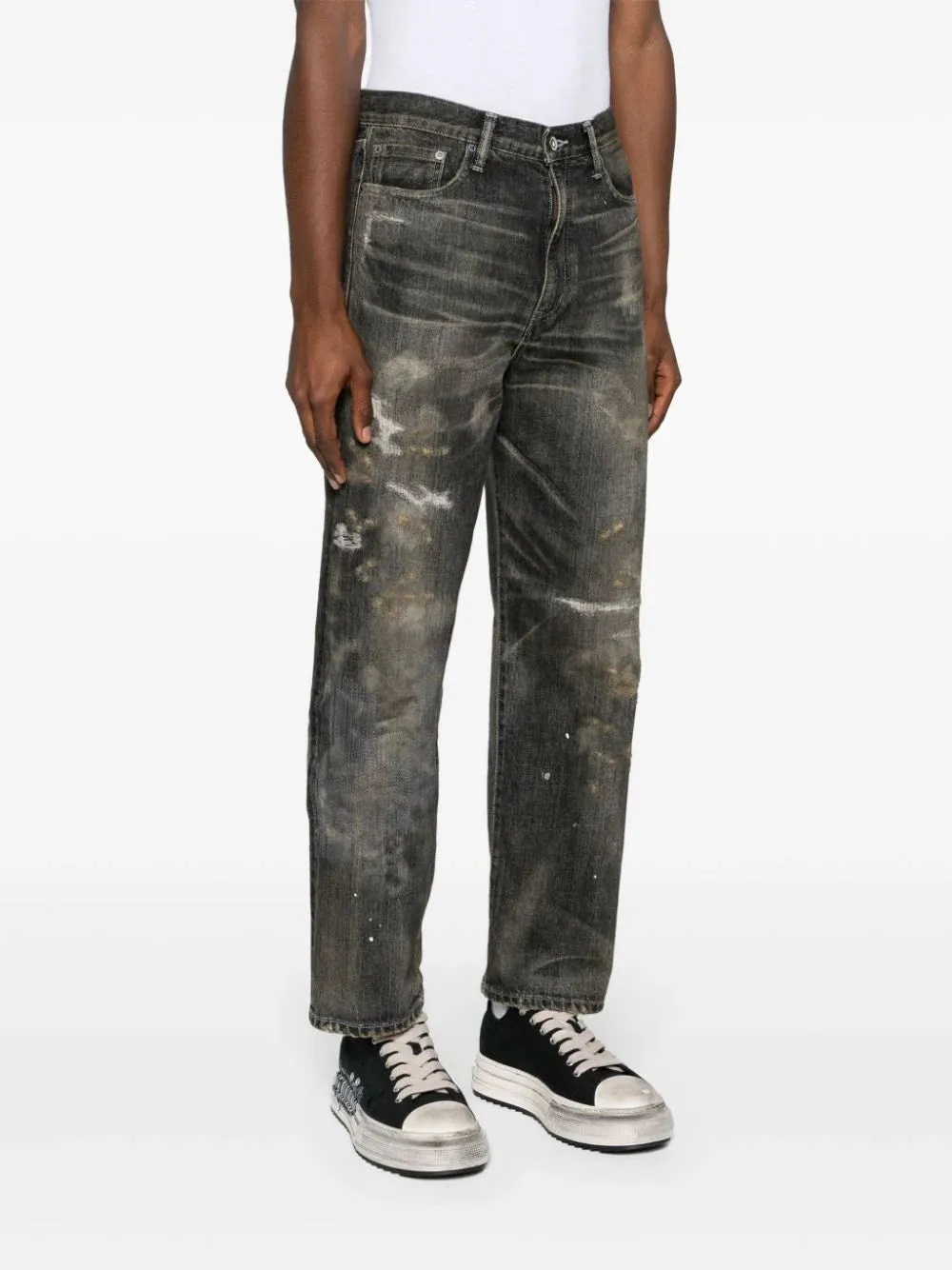 Savage Mid-Rise Straight-Leg Jeans