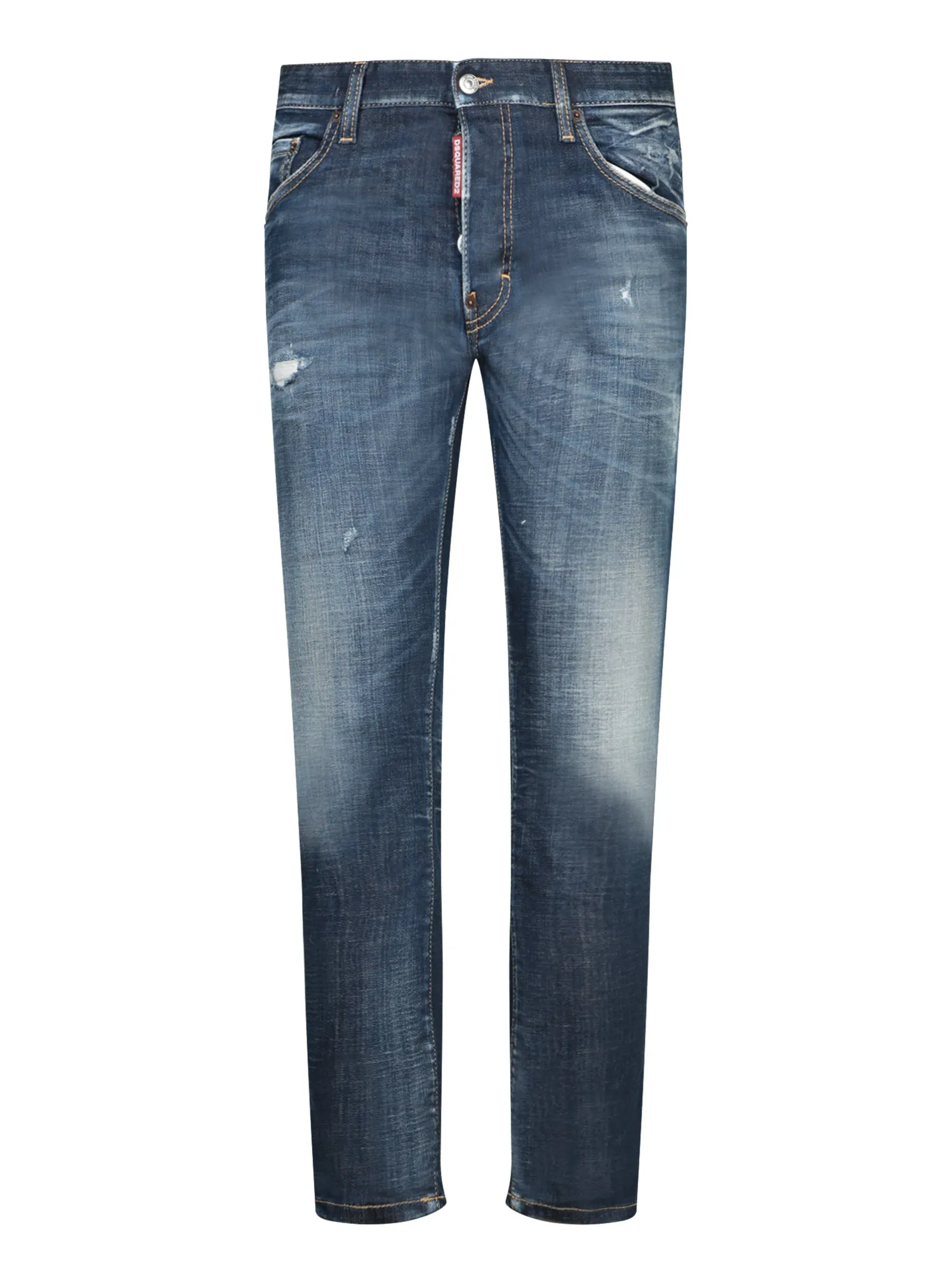 Slim Skater Wash Knees Blue Jeans