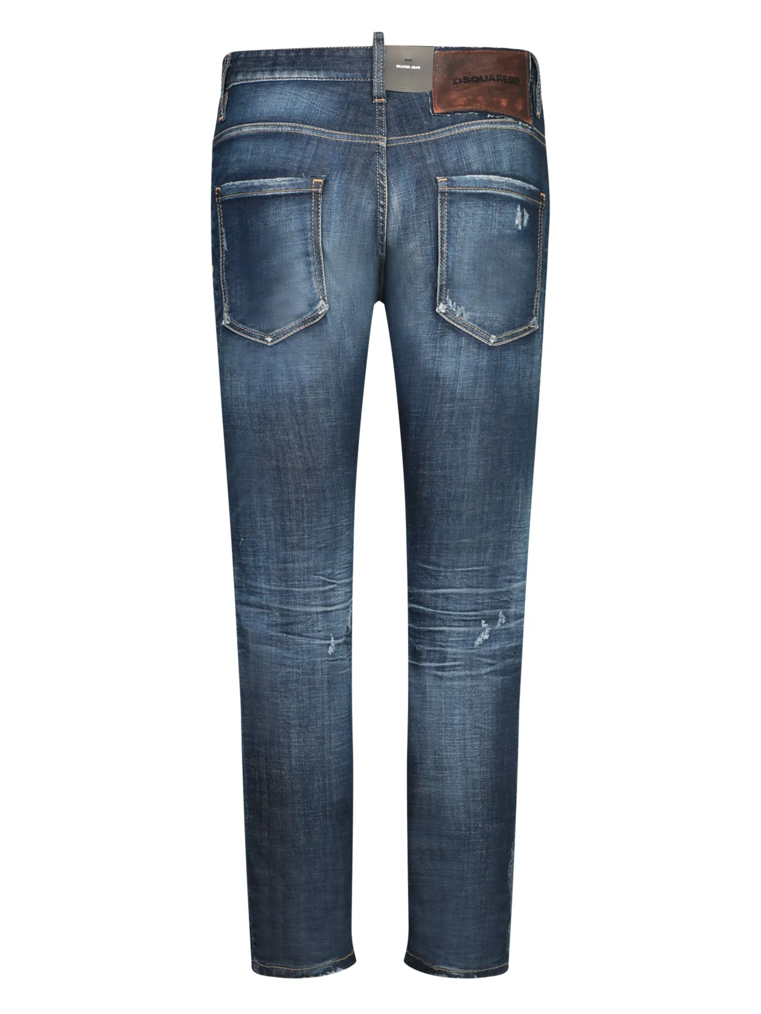 Slim Skater Wash Knees Blue Jeans