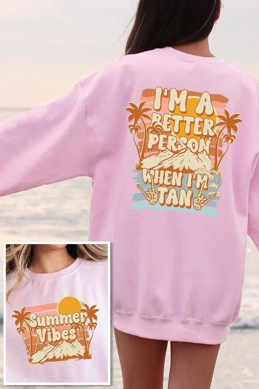 Summer Vibes Graphic Fleece Sweatshirts