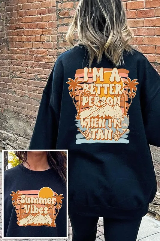 Summer Vibes Graphic Fleece Sweatshirts