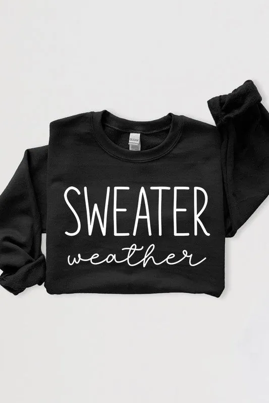 Sweater Weather Graphic Fleece Sweatshirts