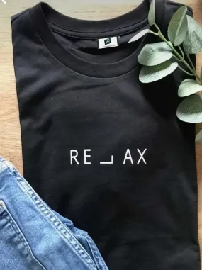 SXV  'RELAX’ Printed Cool Aesthetic Oversized Baggy T-shirt